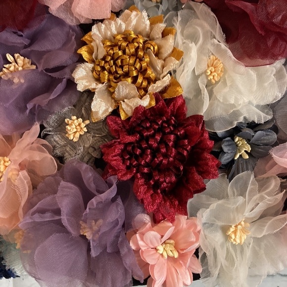 Corset Bustier 3D Floral Handmade Etsy Sz S Cottage Rave Feminine Fairy whimsy - Picture 5 of 14